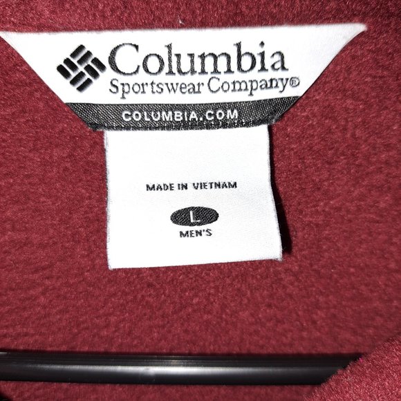 Columbia Men's Rust Red Fleece Zip Up Jacket Size Large - Picture 4 of 11